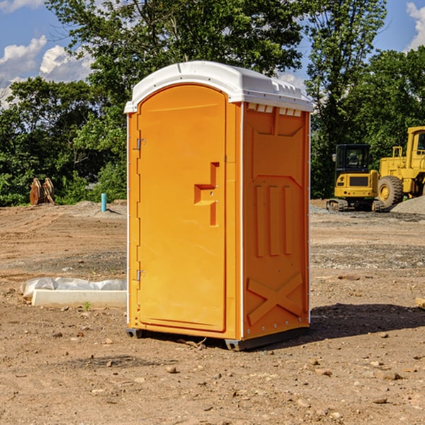 how often are the portable restrooms cleaned and serviced during a rental period in McKnightstown Pennsylvania